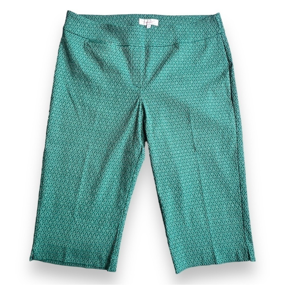 Margaret M Teal Cropped Pants